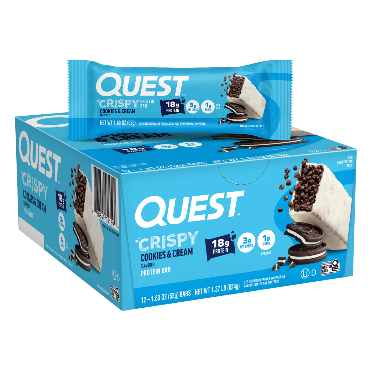 Cookies & Cream Crispy Hero Protein Bars